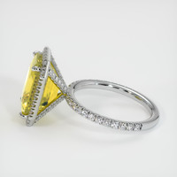 8.06 Ct. Yellow Sapphire Ring, 14K White Gold 4