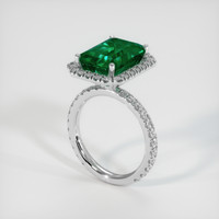 4.55 Ct. Emerald Ring, 18K White Gold 2