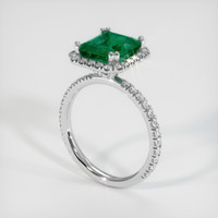 3.21 Ct. Emerald Ring, 18K White Gold 2
