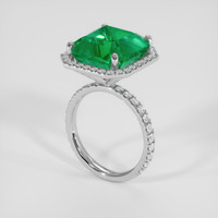 9.39 Ct. Emerald Ring, 18K White Gold 2