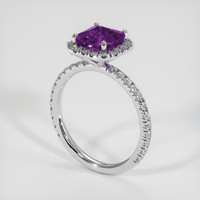 2.50 Ct. Sapphire Ring, 18K White Gold 2