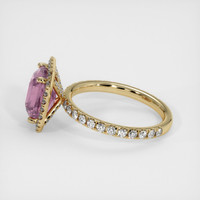 3.06 Ct. Purplish Pink Sapphire Ring, 14K Yellow Gold 4