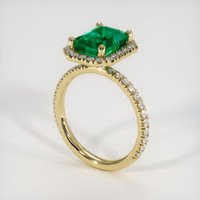 2.49 Ct. Emerald Ring, 18K Yellow Gold 2