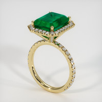 6.12 Ct. Emerald Ring, 18K Yellow Gold 2