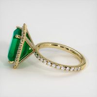 6.12 Ct. Emerald Ring, 18K Yellow Gold 4