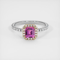 1.04 Ct. Sapphire Ring, 14K Yellow & White 1