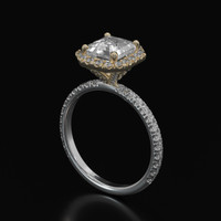 8.65 Ct. White Sapphire Ring, 14K Yellow & White 2