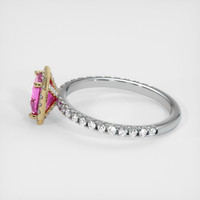 1.04 Ct. Pink Sapphire Ring, 18K Yellow & White 4