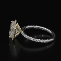 2.87 Ct. White Sapphire Ring, 18K Yellow & White 4