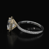 8.65 Ct. White Sapphire Ring, 18K Yellow & White 4
