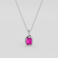 2.51 Ct. Pink Sapphire Pendant, Platinum 950 1