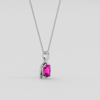 2.51 Ct. Pink Sapphire Pendant, Platinum 950 2