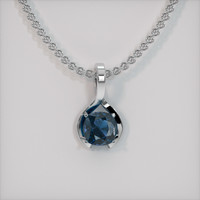 3.44 Ct. Gemstone Pendant, 14K White Gold 1