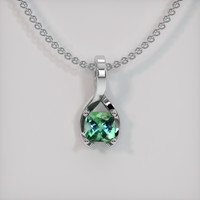 0.54 Ct. Gemstone Pendant, 14K White Gold 1