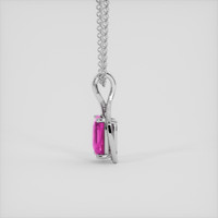 2.29 Ct. Pink Sapphire Pendant, 14K White Gold 3