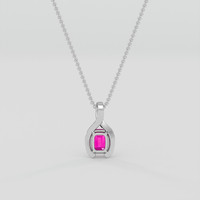 2.51 Ct. Pink Sapphire Pendant, 14K White Gold 4