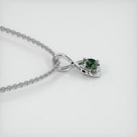 0.69 Ct. Bluish Green Sapphire Pendant, 14K White Gold 3