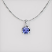 1.73 Ct. Sapphire Pendant, 18K White Gold 1