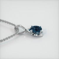 3.44 Ct. Gemstone Pendant, 18K White Gold 3