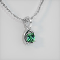 0.54 Ct. Gemstone Pendant, 18K White Gold 2