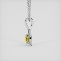 1.14 Ct. Yellow Sapphire Pendant, 18K White Gold 3