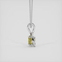 0.96 Ct. Yellow Sapphire Pendant, 18K White Gold 3