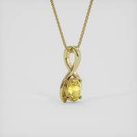 0.96 Ct. Yellow Sapphire Pendant, 14K Yellow Gold 2