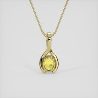 0.96 Ct. Yellow Sapphire Pendant, 14K Yellow Gold 4