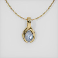 3.19 Ct. Sapphire Pendant, 18K Yellow Gold 1