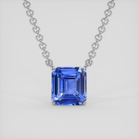 4.06 Ct. Blue Sapphire Necklace, Platinum 950 1