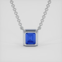 4.06 Ct. Blue Sapphire Necklace, Platinum 950 4