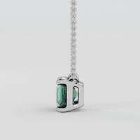1.03 Ct. Bluish Green Sapphire Necklace, 10K White Gold 3