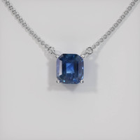 0.40 Ct. Sapphire Necklace, 14K White Gold 1