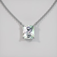 0.84 Ct. Gemstone Necklace, 14K White Gold 1