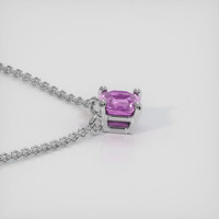 0.42 Ct. Sapphire Necklace, 14K White Gold 3