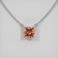 0.97 Ct. Sapphire Necklace, 14K White Gold 1