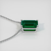 1.61 Ct. Emerald  Necklace - 18K White Gold