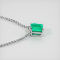 0.57 Ct. Emerald Necklace, 18K White Gold 3