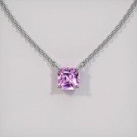 0.42 Ct. Sapphire Necklace, 18K White Gold 1