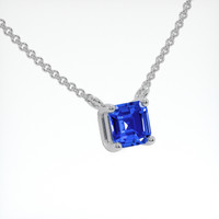 0.65 Ct. Sapphire Necklace, 18K White Gold 2
