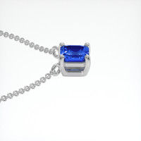 0.65 Ct. Sapphire Necklace, 18K White Gold 3