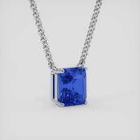 4.06 Ct. Blue Sapphire Necklace, 18K White Gold 2