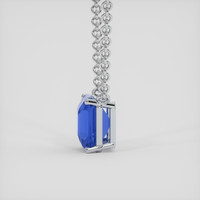 4.06 Ct. Blue Sapphire Necklace, 18K White Gold 3