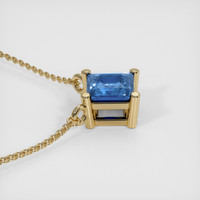 0.44 Ct. Sapphire Necklace, 14K Yellow Gold 3