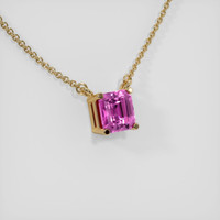 1.22 Ct. Sapphire Necklace, 14K Yellow Gold 2