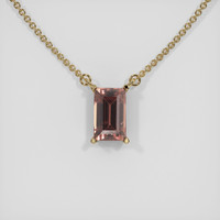 1.47 Ct. Sapphire Necklace, 14K Yellow Gold 1