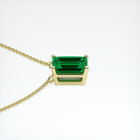 1.24 Ct. Emerald Necklace, 18K Yellow Gold 3