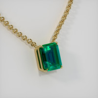 3.05 Ct. Emerald Necklace, 18K Yellow Gold 2