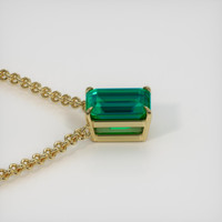 3.05 Ct. Emerald Necklace, 18K Yellow Gold 3
