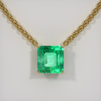 4.87 Ct. Emerald Necklace, 18K Yellow Gold 1
